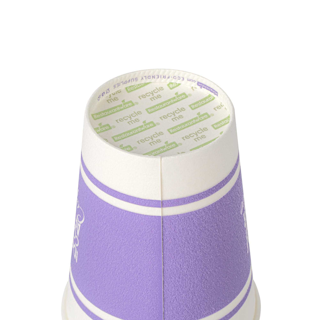 Restpresso 12 oz Purple Paper Insulated Hot Cup - Ideas Come After Coffee - 500 count box