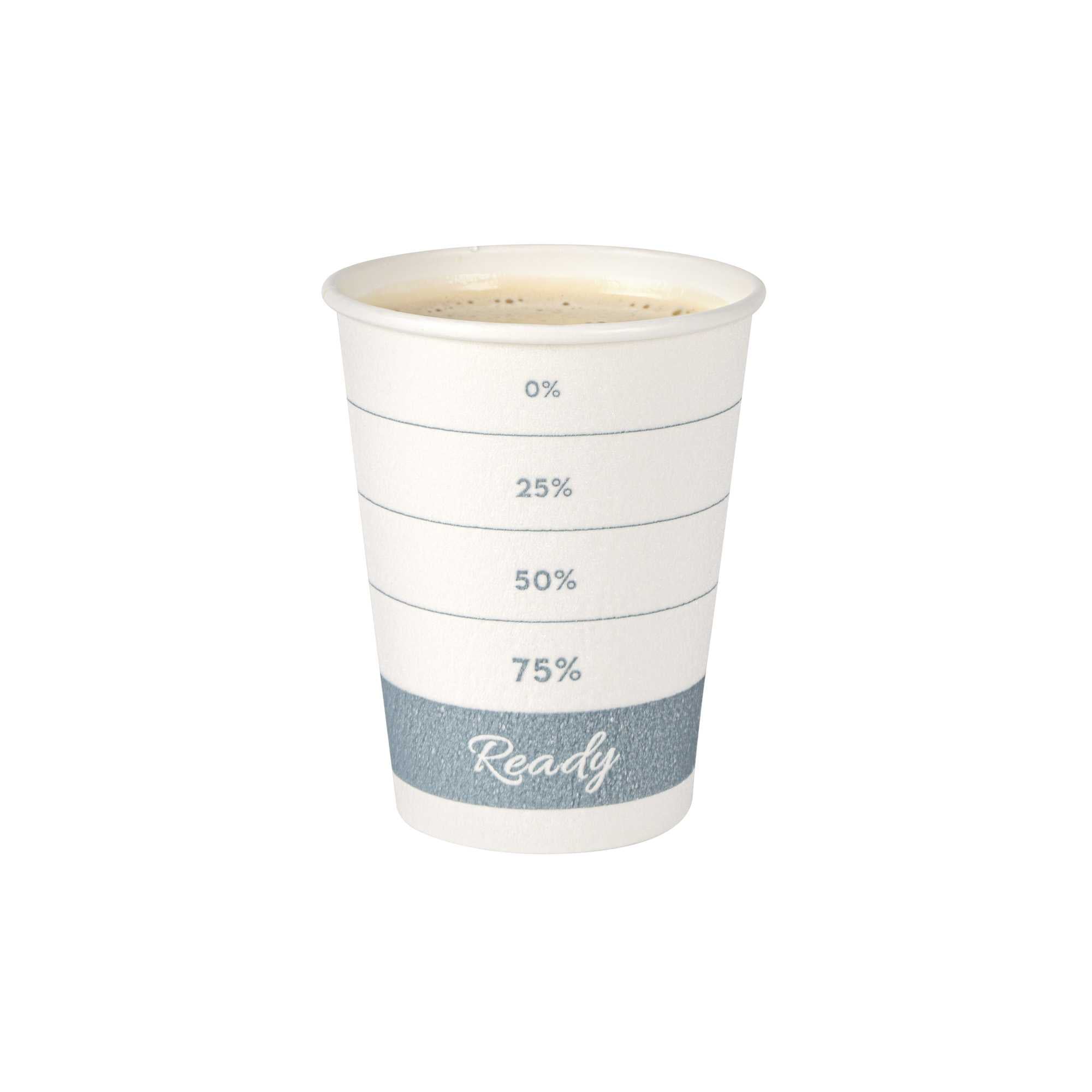 Restpresso 12 oz Green Paper Insulated Hot Cup - Readiness Meter - 25 count box