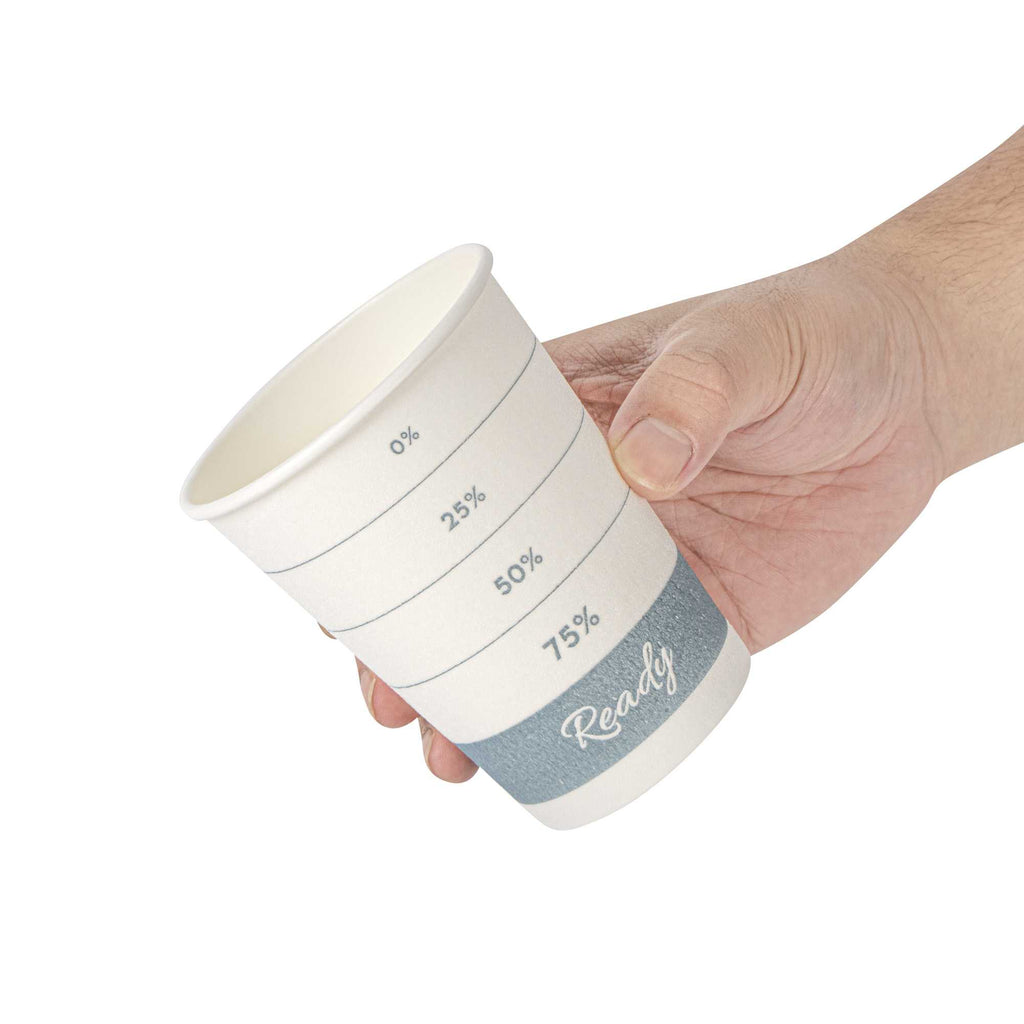 Restpresso 12 oz Green Paper Insulated Hot Cup - Readiness Meter - 25 count box