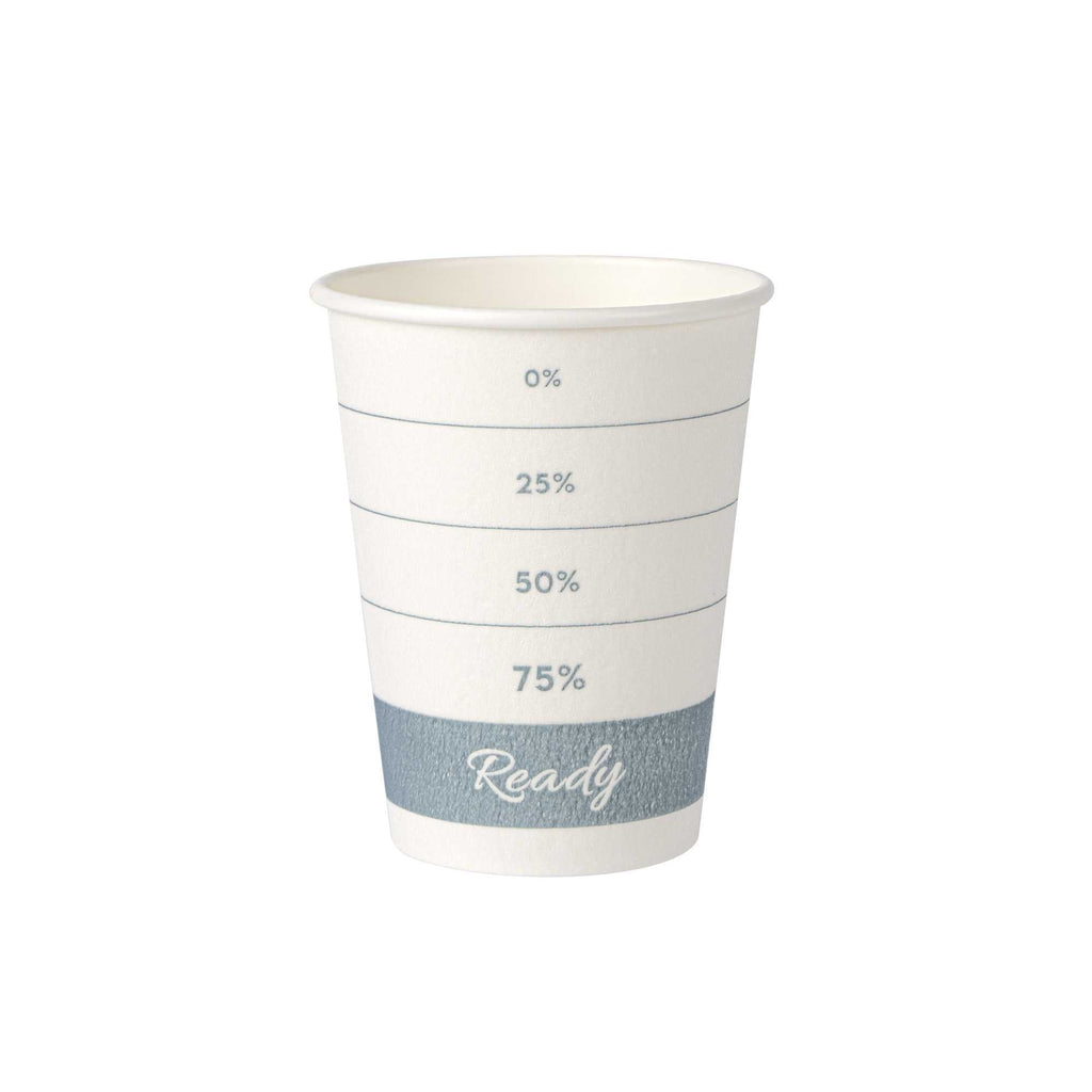 Restpresso 12 oz Green Paper Insulated Hot Cup - Readiness Meter - 25 count box