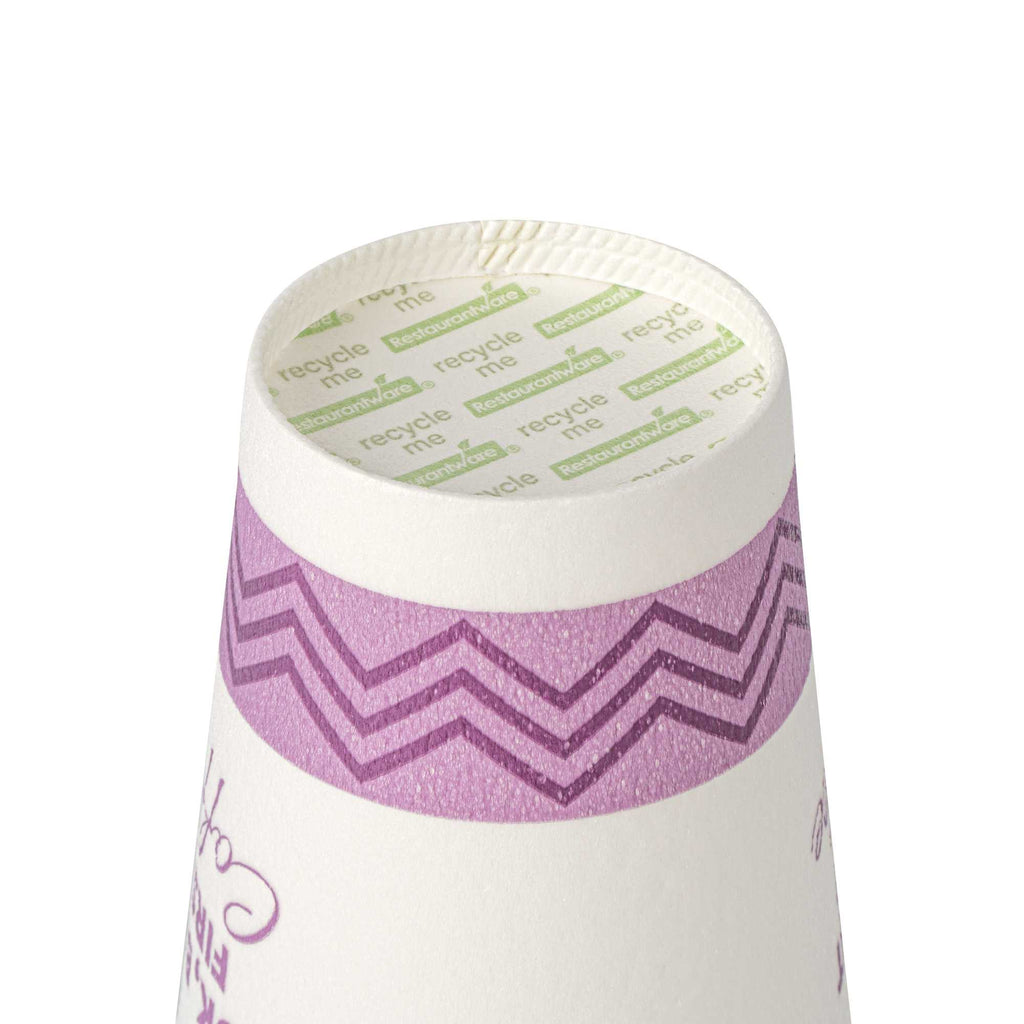 Restpresso 12 oz Pink Paper Insulated Hot Cup - Ok, But First Coffee - 25 count box