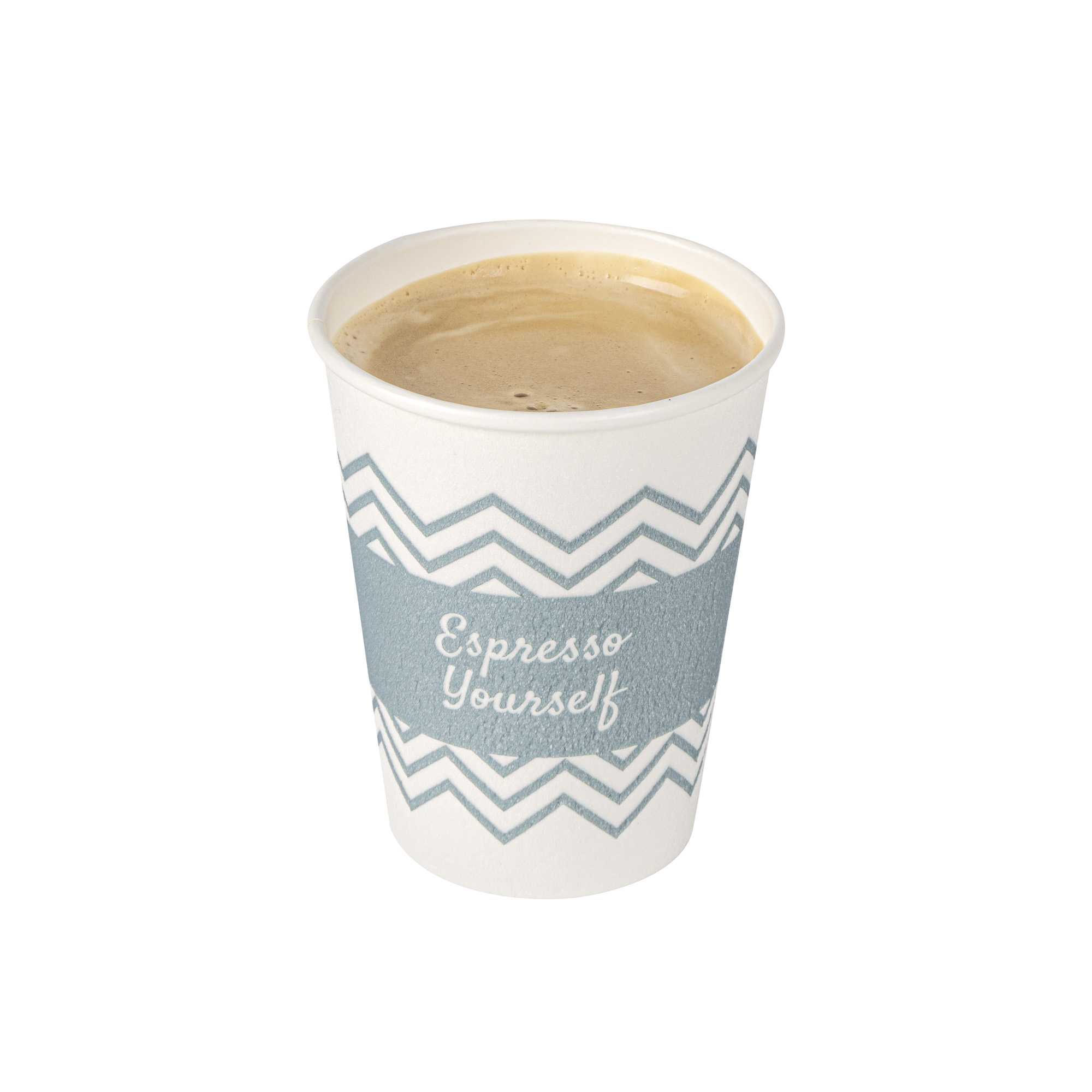 Restpresso 12 oz Blue Paper Insulated Hot Cup - Espresso Yourself - 25 count box
