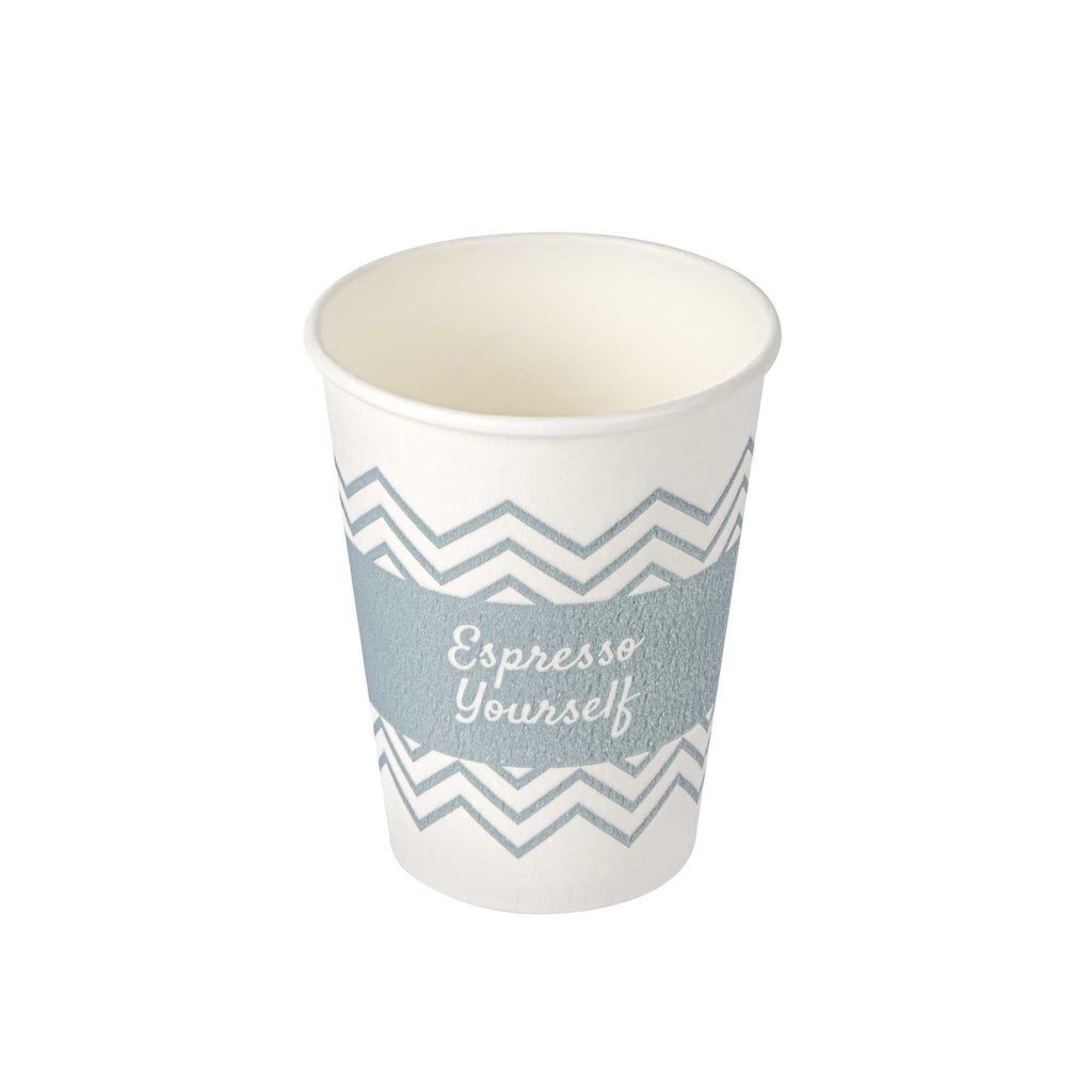Restpresso 12 oz Blue Paper Insulated Hot Cup - Espresso Yourself - 25 count box