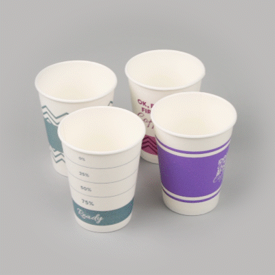 Restpresso 12 oz Assorted Paper Insulated Hot Cup Set - Coffee Quotes - 500 count box