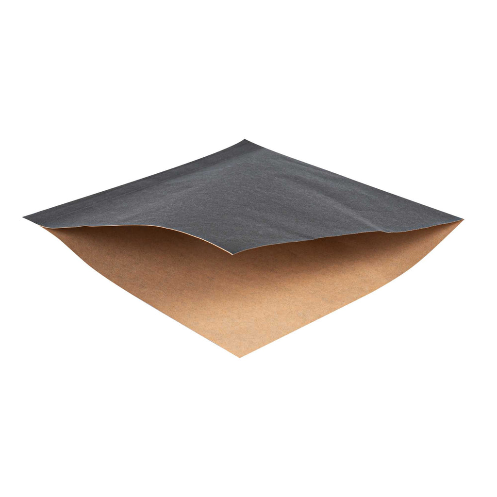 Bag Tek Black Paper Medium Double Open Bag - Greaseproof - 7" x 6 3/4" - 100 count box