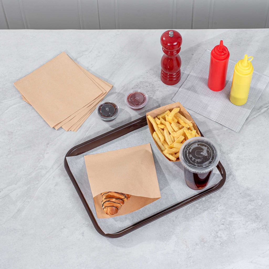 Bag Tek Kraft Paper Medium Double Open Bag - Greaseproof - 7" x 6 3/4" - 5000 count box