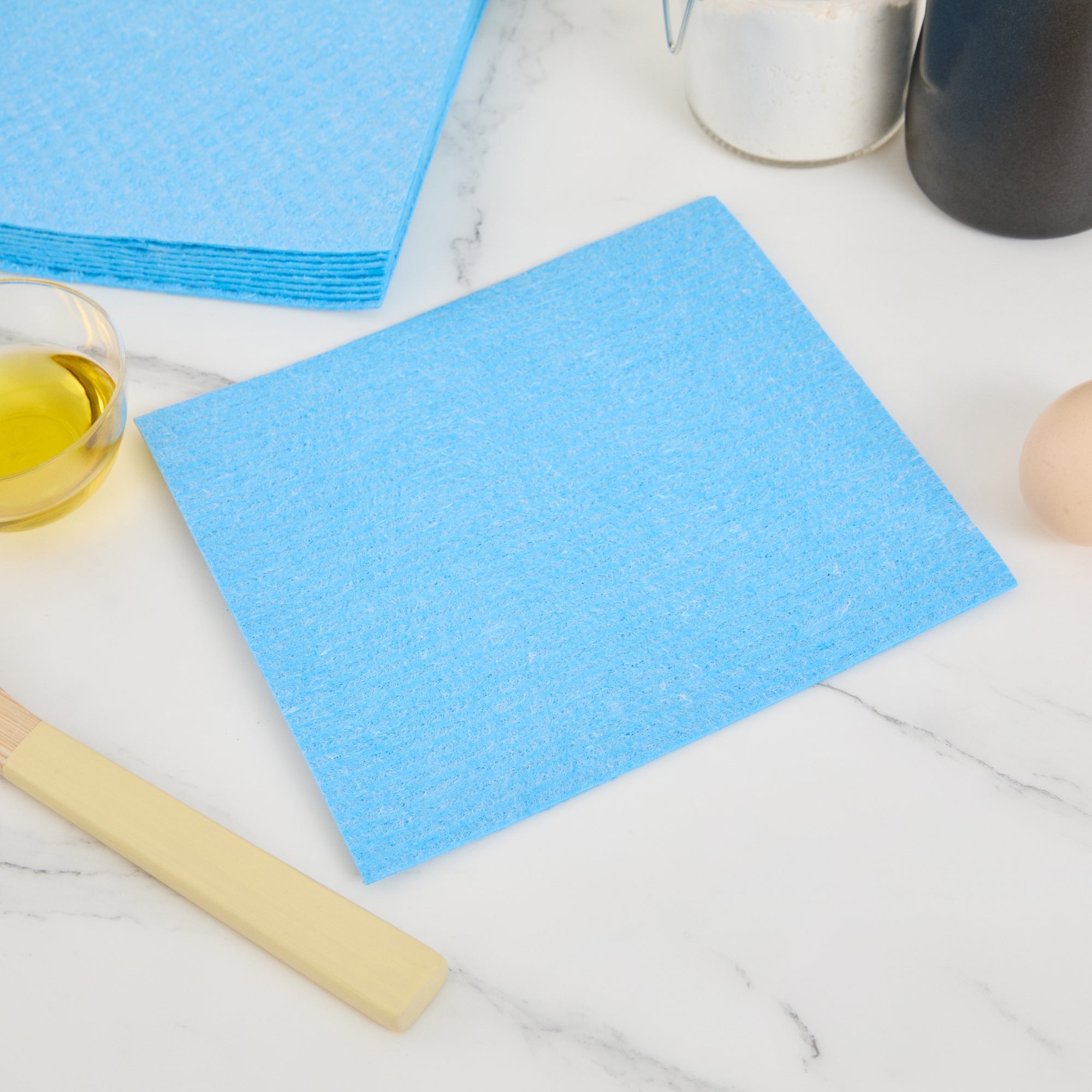 Clean Tek Professional Blue Reusable Swedish Dishcloth - 6 3/4" x 7 3/4" - 200 count box