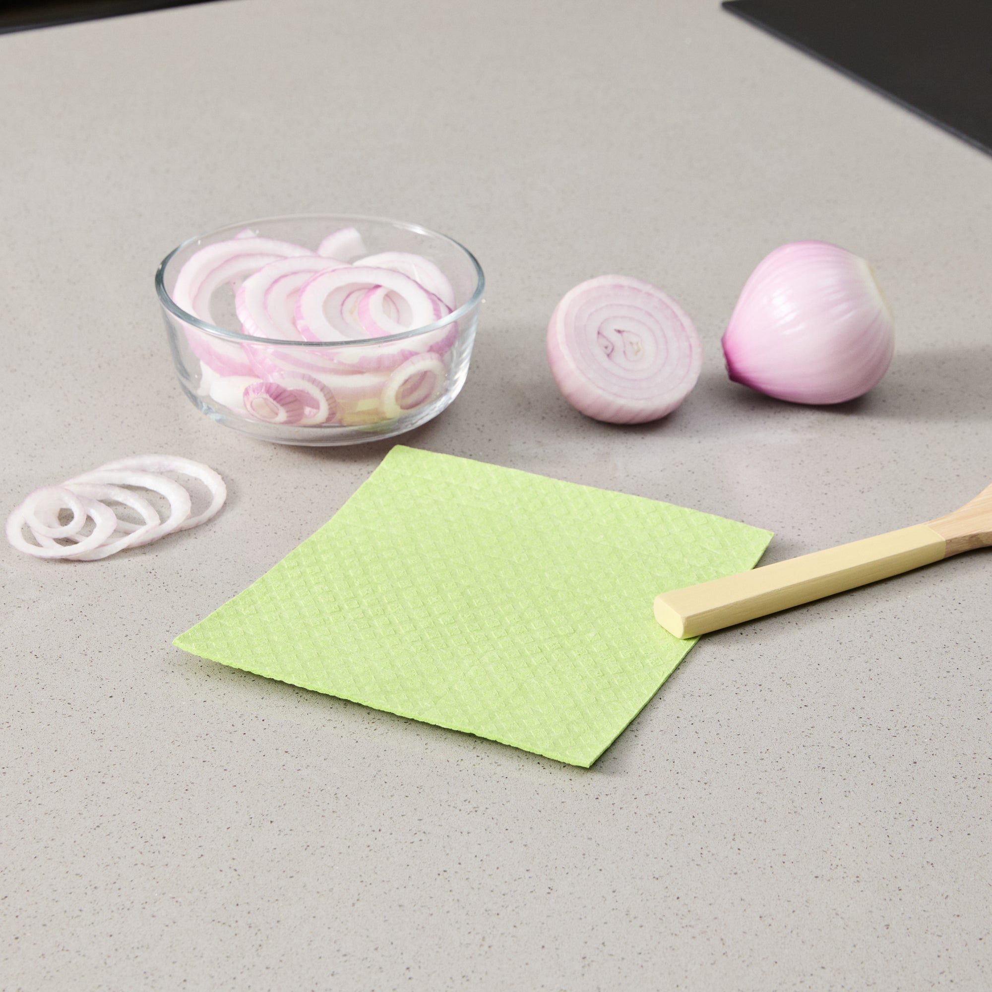 Clean Tek Professional Green Reusable Swedish Dishcloth - 6 3/4" x 7 3/4" - 200 count box