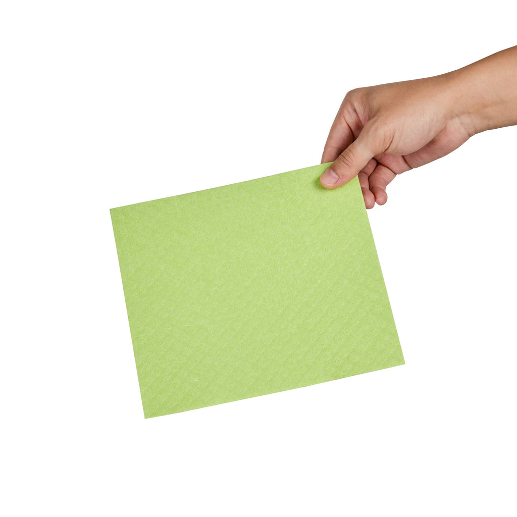 Clean Tek Professional Green Reusable Swedish Dishcloth - 6 3/4" x 7 3/4" - 200 count box