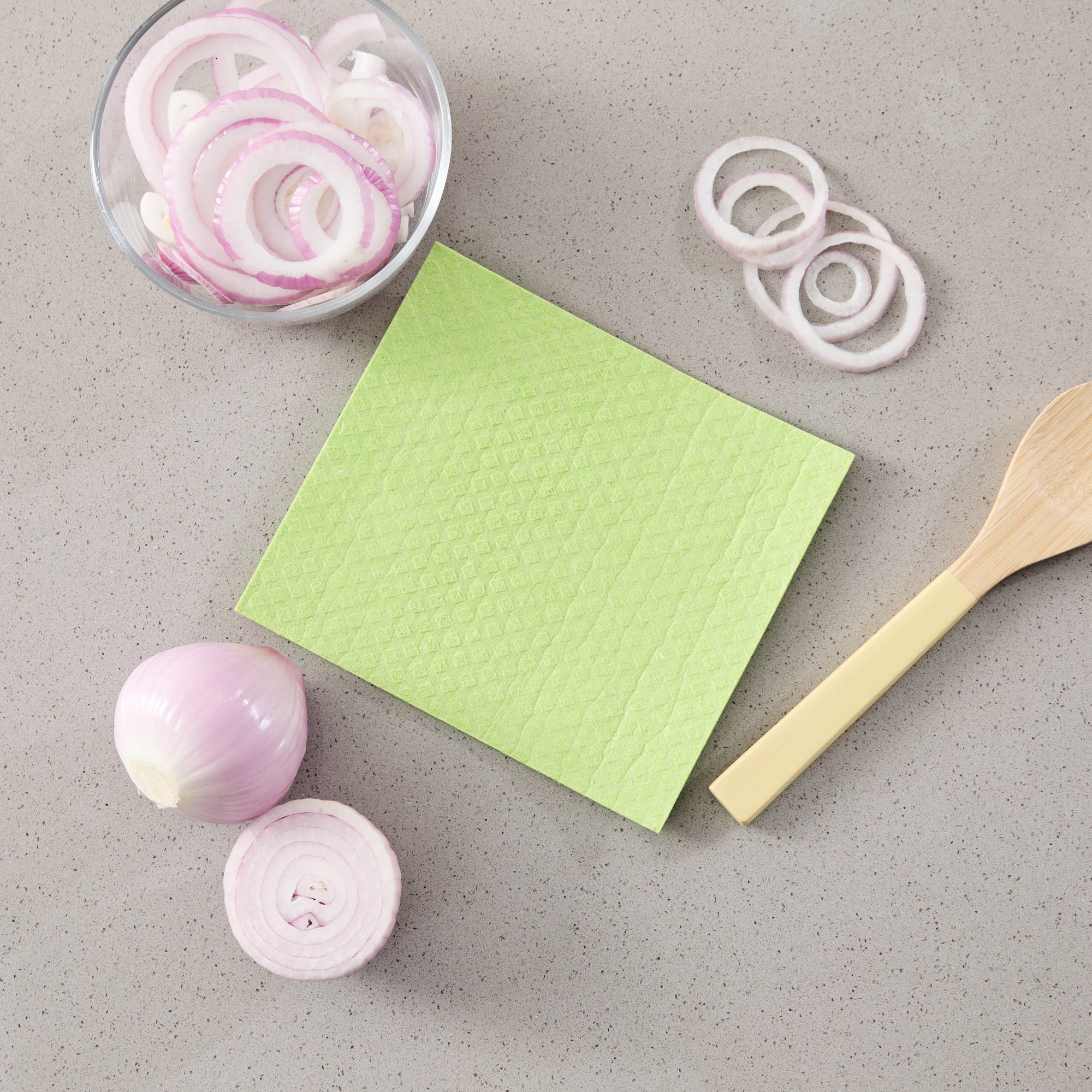Clean Tek Professional Green Reusable Swedish Dishcloth - 6 3/4" x 7 3/4" - 200 count box