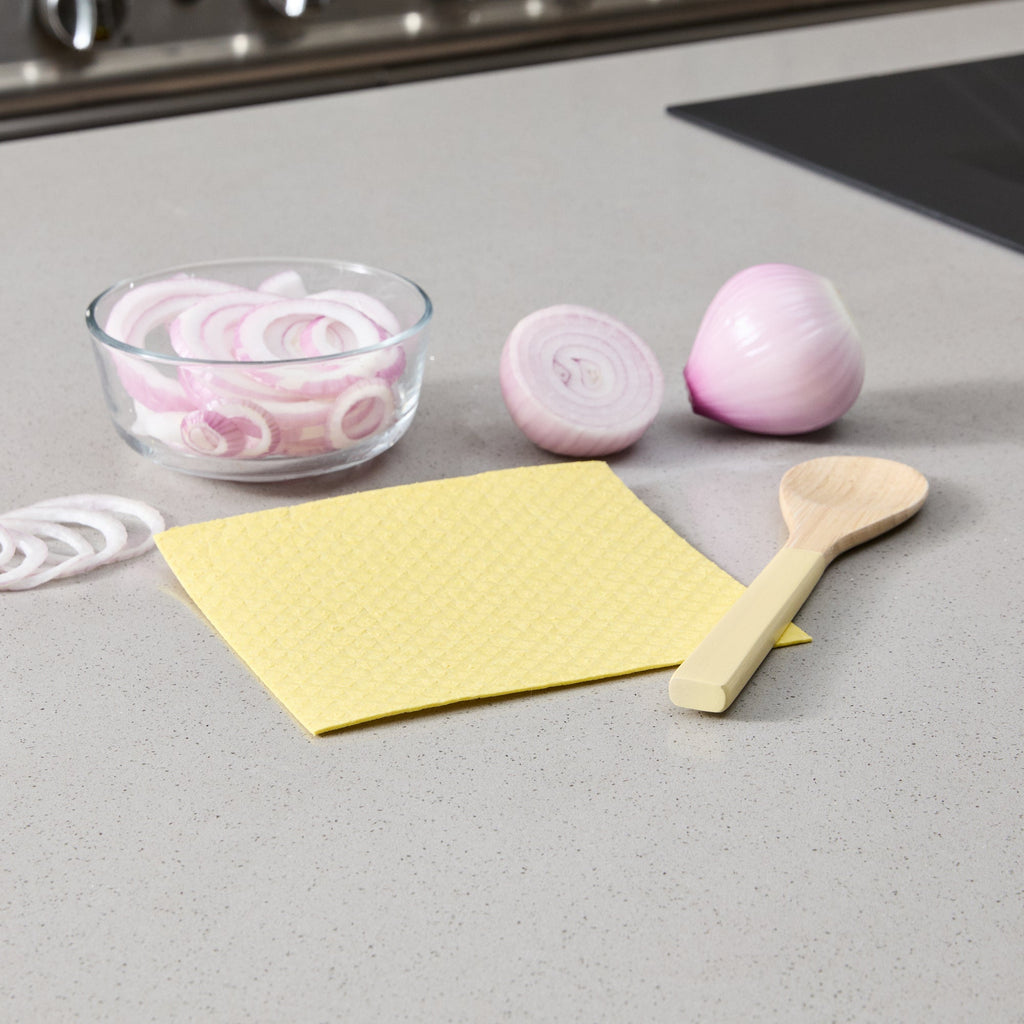 Clean Tek Professional Yellow Reusable Swedish Dishcloth - 6 3/4" x 7 3/4" - 200 count box