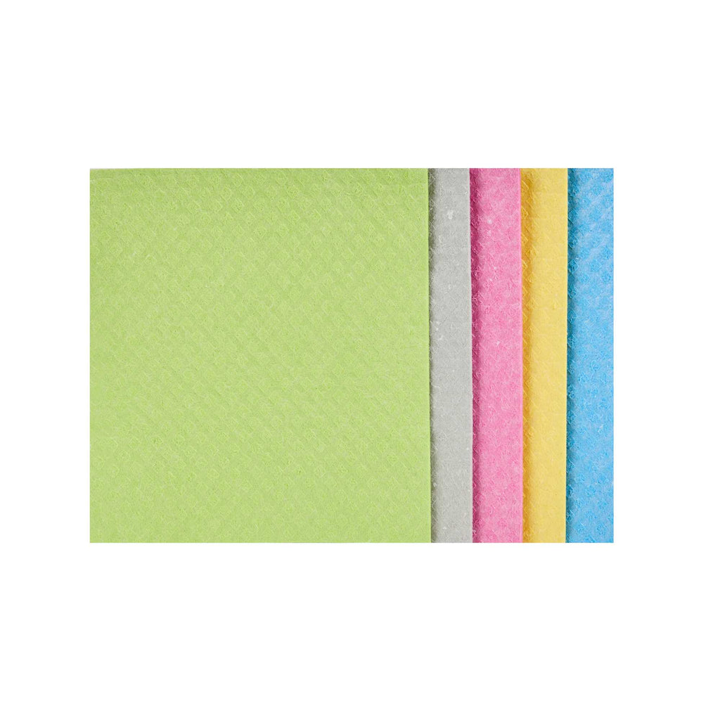 Clean Tek Professional Assorted Reusable Swedish Dishcloth - Biodegradable - 6 3/4" x 7 3/4" - 10 count box