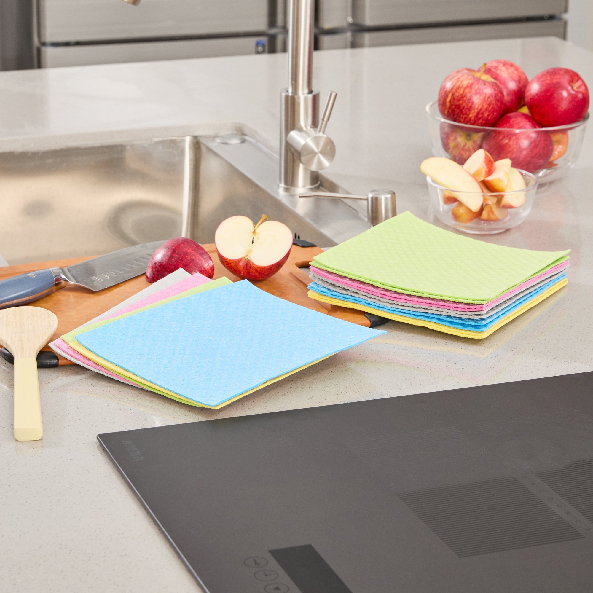 Clean Tek Professional Assorted Reusable Swedish Dishcloth - 6 3/4" x 7 3/4" - 200 count box