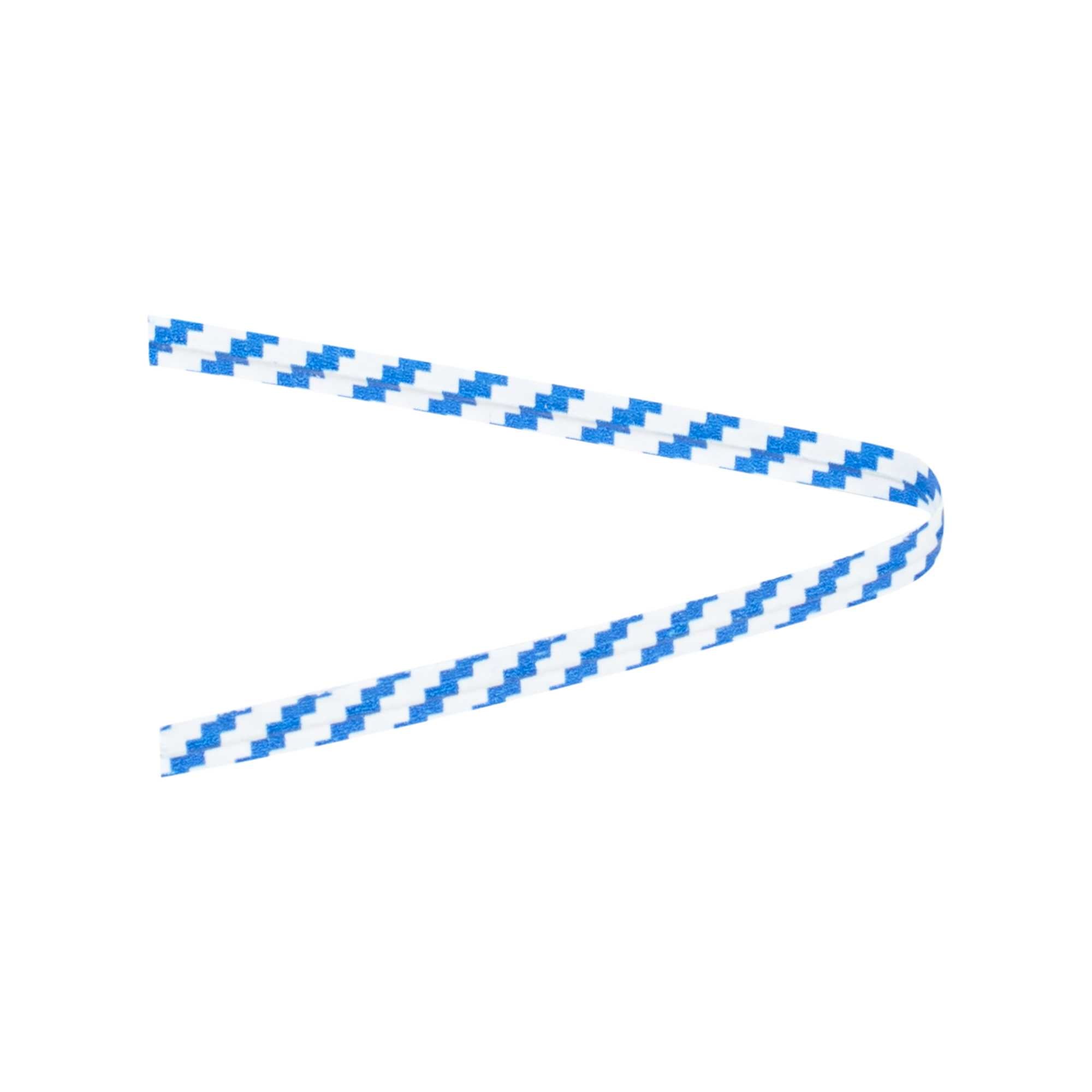 Bag Tek Blue Stripe Paper Twist Tie / Bag Tie - Laminated - 4" - 50000 count box
