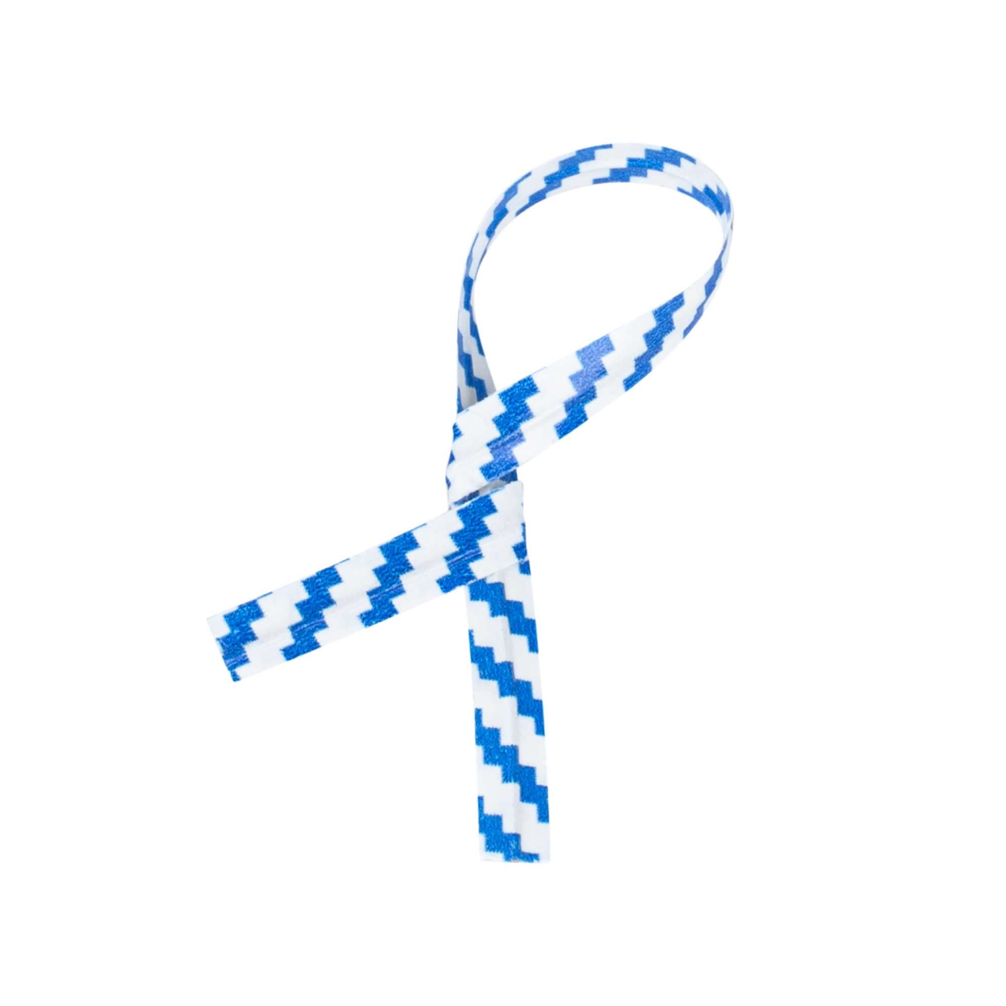 Bag Tek Blue Stripe Paper Twist Tie / Bag Tie - Laminated - 4" - 5000 count box