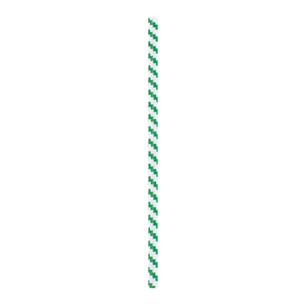 Bag Tek Green Stripe Paper Twist Tie / Bag Tie - Laminated - 4" - 50000 count box