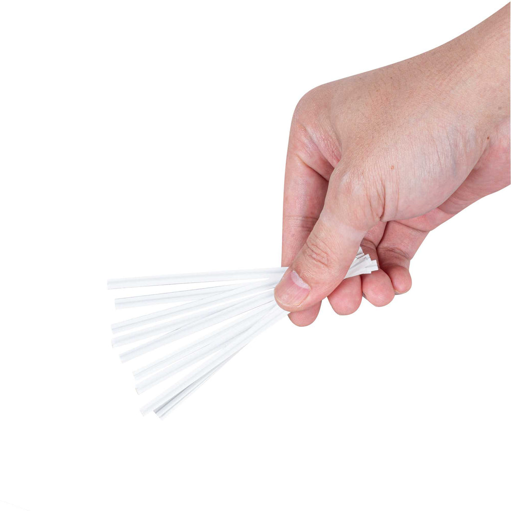 Bag Tek White Paper Twist Tie / Bag Tie - Laminated - 4" - 500 count box