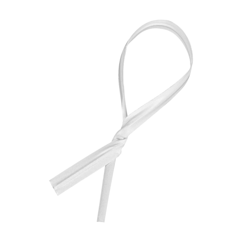 Bag Tek White Paper Twist Tie / Bag Tie - Laminated - 4" - 500 count box