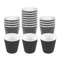Restpresso 8 oz Black Paper Hot Cup - Individually Wrapped, Ripple Wall - 500 count box