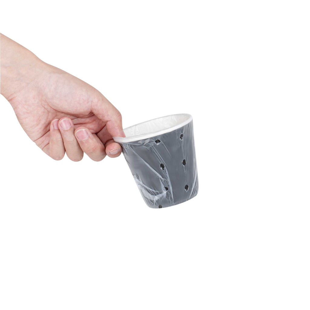 Restpresso 8 oz Black Paper Hot Cup - Individually Wrapped, Ripple Wall - 25 count box