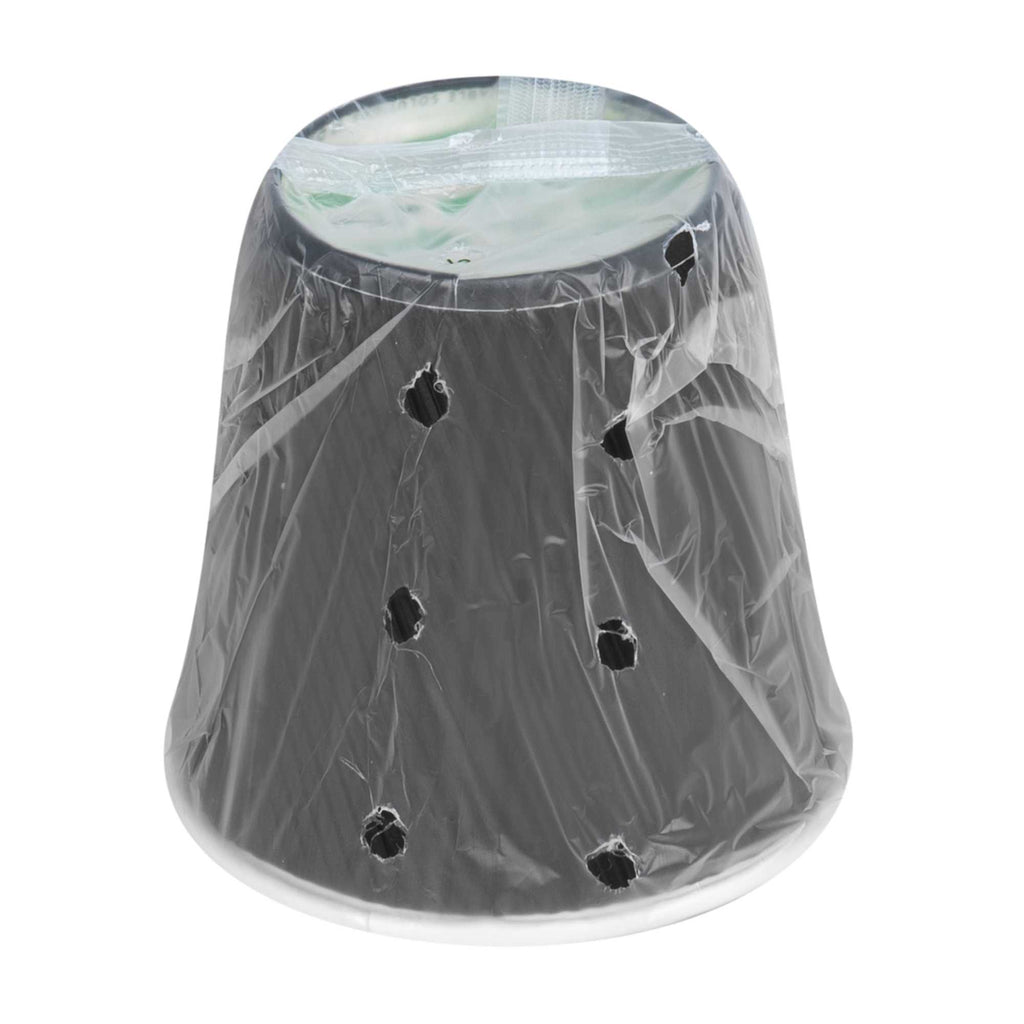 Restpresso 8 oz Black Paper Hot Cup - Individually Wrapped, Ripple Wall - 25 count box