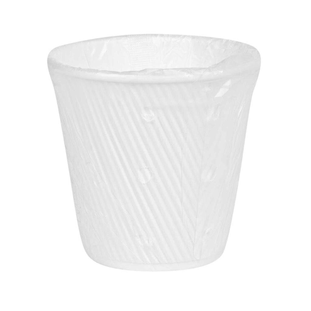 Restpresso 8 oz White Paper Hot Cup - Individually Wrapped, Ripple Wall - 25 count box
