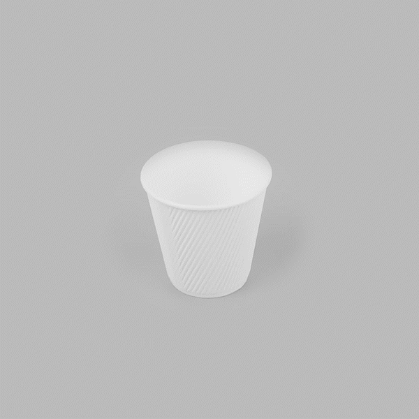 Restpresso 8 oz White Paper Hot Cup - Individually Wrapped, Ripple Wall - 500 count box