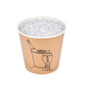 Cater Tek 10 lb Kraft Disposable Paper Ice Bucket - 8 3/4" x 8 3/4" x 8 1/4" - 10 Count Box
