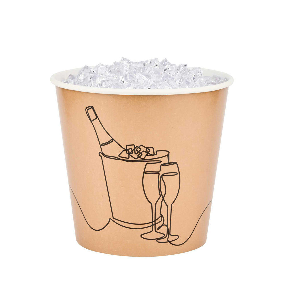 Cater Tek 10 lb Kraft Disposable Paper Ice Bucket - 8 3/4" x 8 3/4" x 8 1/4" - 100 Count Box