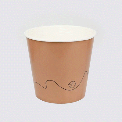 Cater Tek 10 lb Kraft Disposable Paper Ice Bucket - 8 3/4" x 8 3/4" x 8 1/4" - 100 Count Box