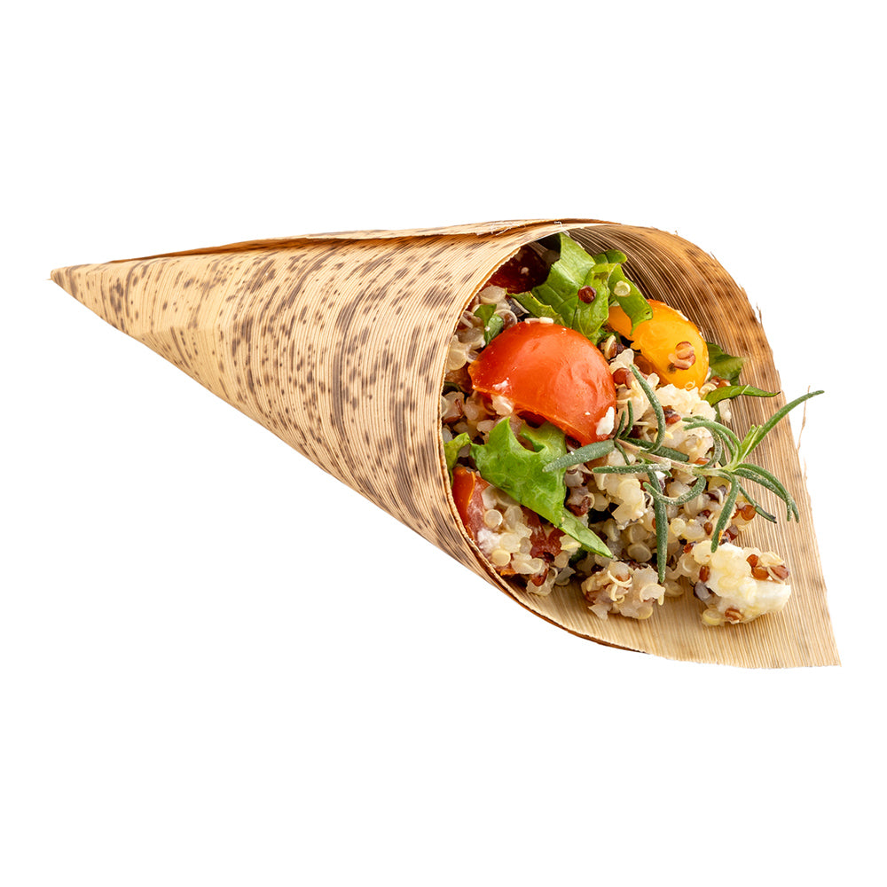 Bambuddha 4 oz Natural Bamboo Large Cone - 7" x 3" x 3" - 200 count box