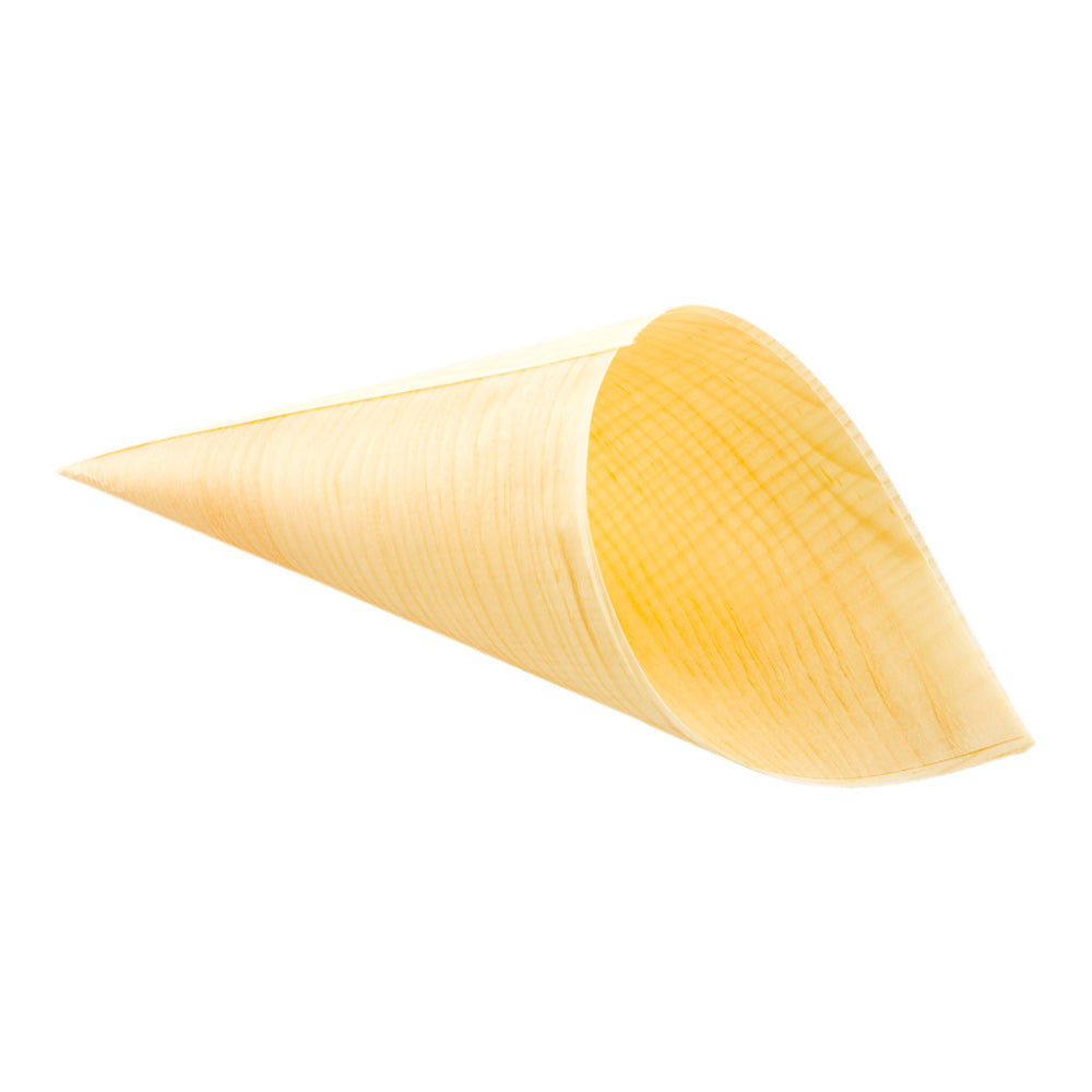 Taipei 6 oz Natural Pinewood Large Cone - 7" x 3" x 3" - 200 count box