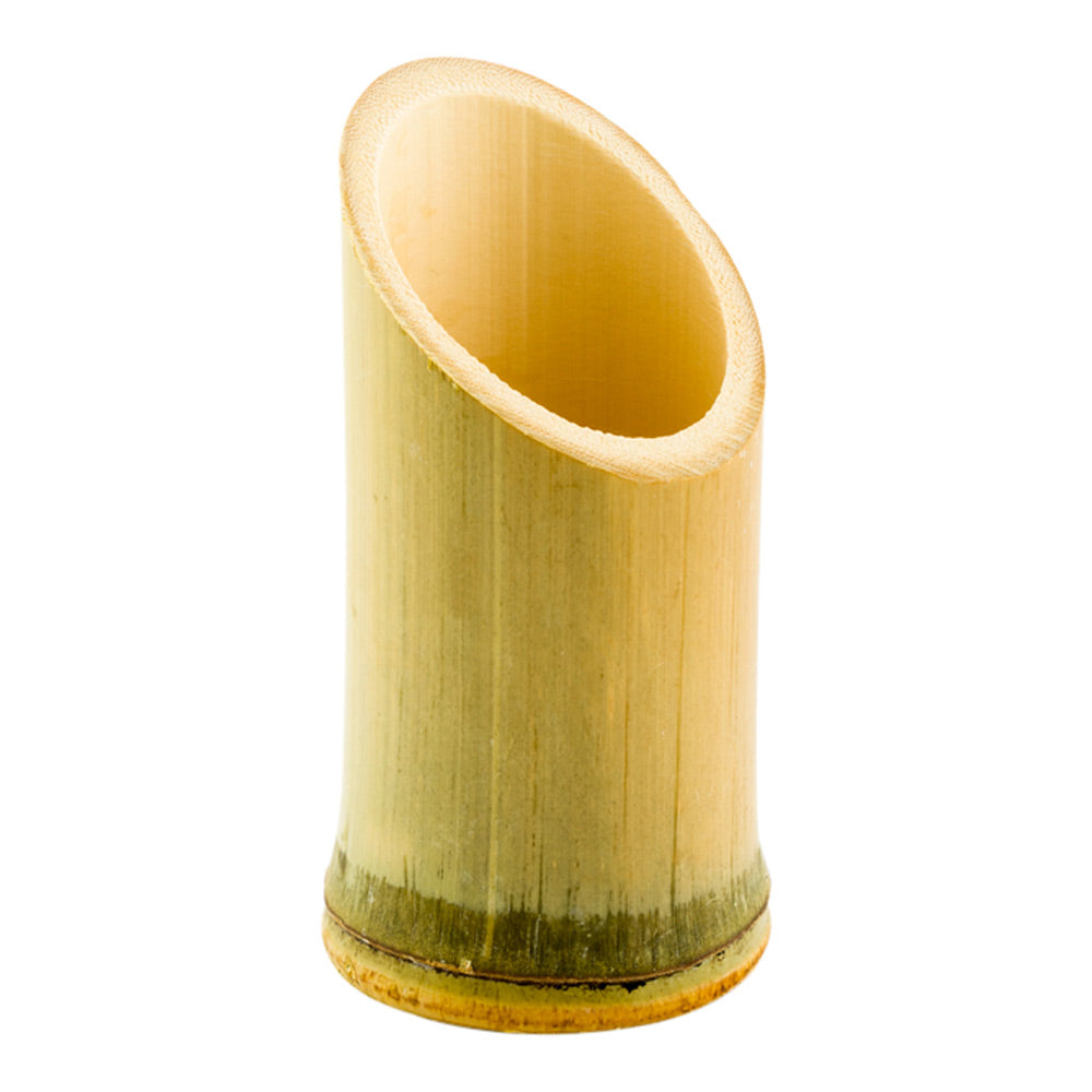 Bambuddha Round Natural Bamboo Tube - 2" x 2" x 3 1/2" - 100 count box