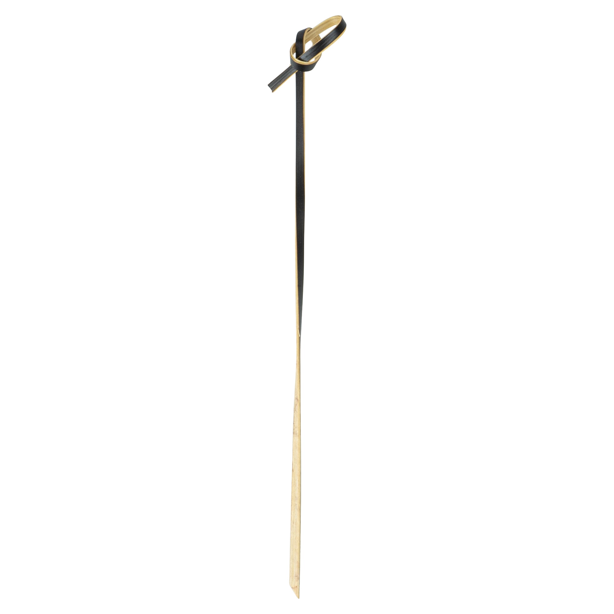 Pixy Black Bamboo Twisted Knot Skewer - 6" x 1/2" - 1000 count box