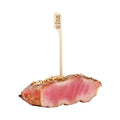 RW Smart Natural Bamboo Paddle Pick / Food Marker - Medium Rare - 4" - 1000 count box
