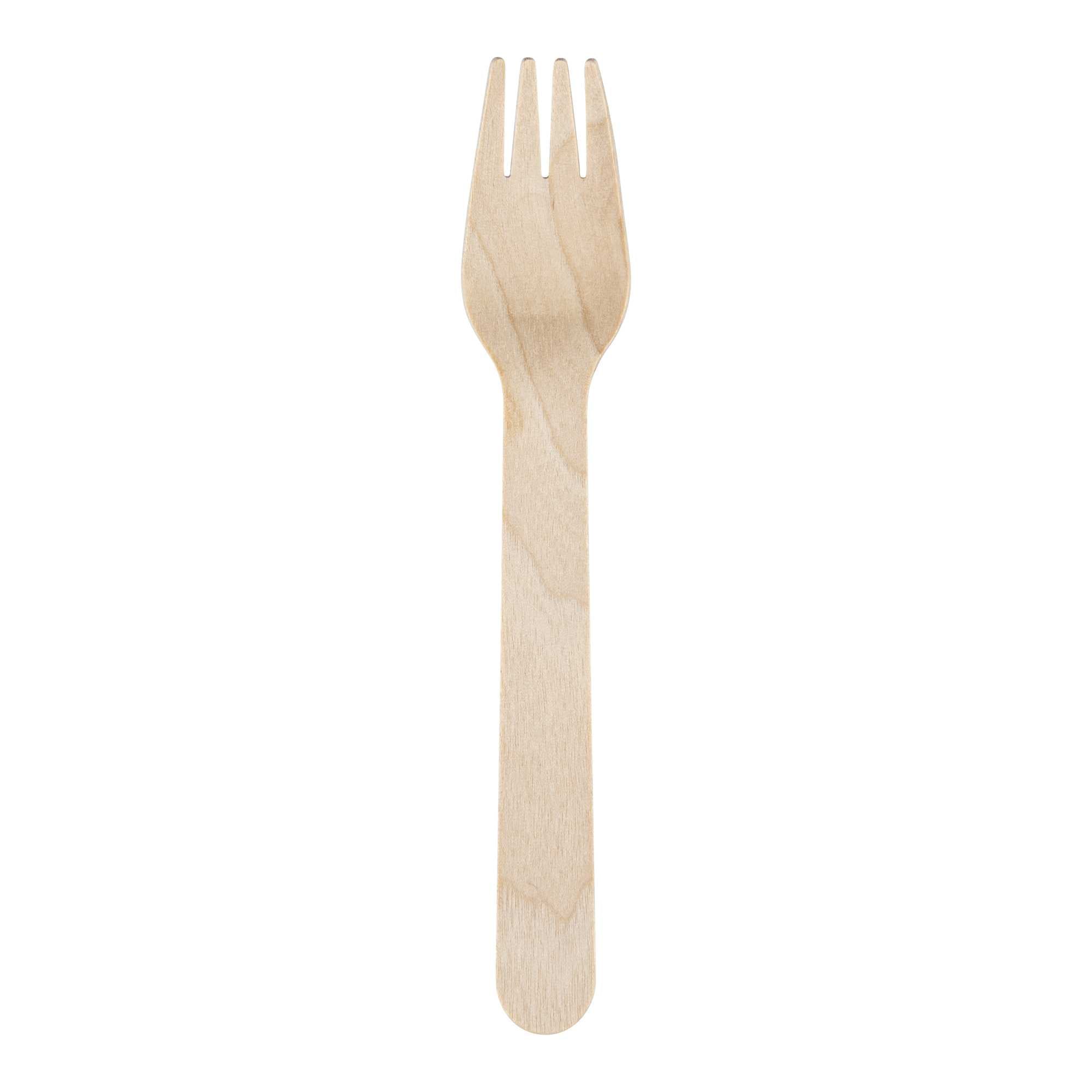 Taipei Natural Wood Fork - 6 1/2" x 1 1/4" x 1/2" - 500 count box