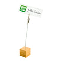 Bambuddha Natural Bamboo Name Card Holder - Metal Clip - 5" x 1" x 1" - 100 count box