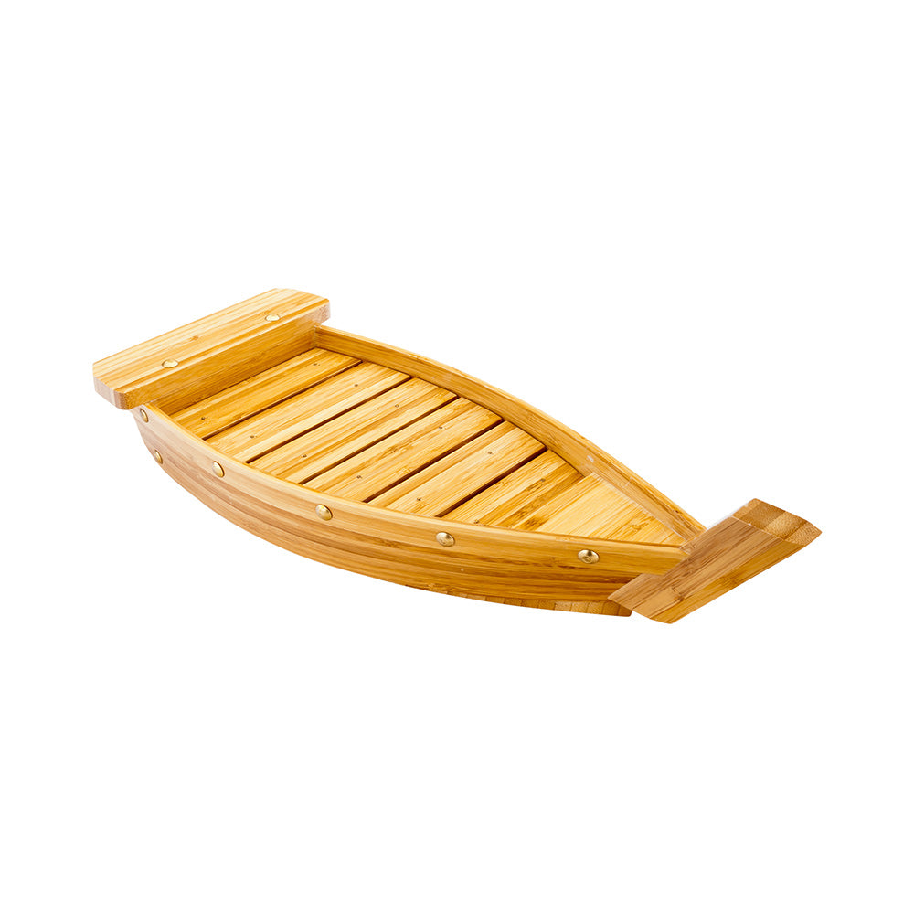 Bambuddha Natural Bamboo Large Sushi Boat - 17 1/4" x 5" x 3 1/2" - 1 count box