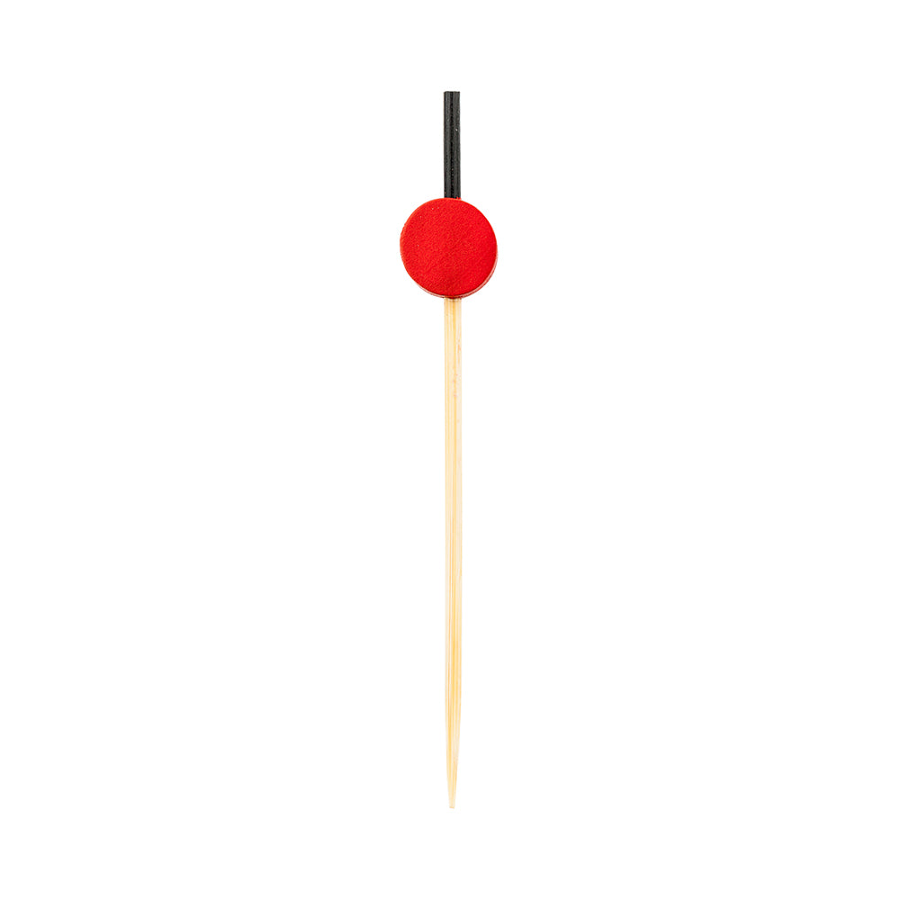 Pixy Munchkin Red Bamboo Japanese Pick - 2 1/2" - 1000 count box