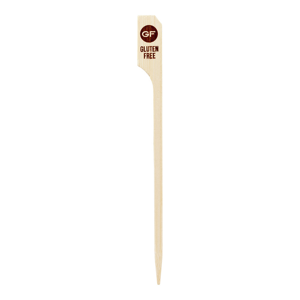 RW Smart Natural Bamboo Paddle Pick / Food Marker - Gluten Free - 4" - 1000 count box