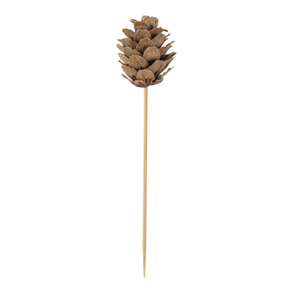 Pixy Natural Bamboo Mini Pine Cone Pick - 4" x 3/4" x 3/4" - 500 count box