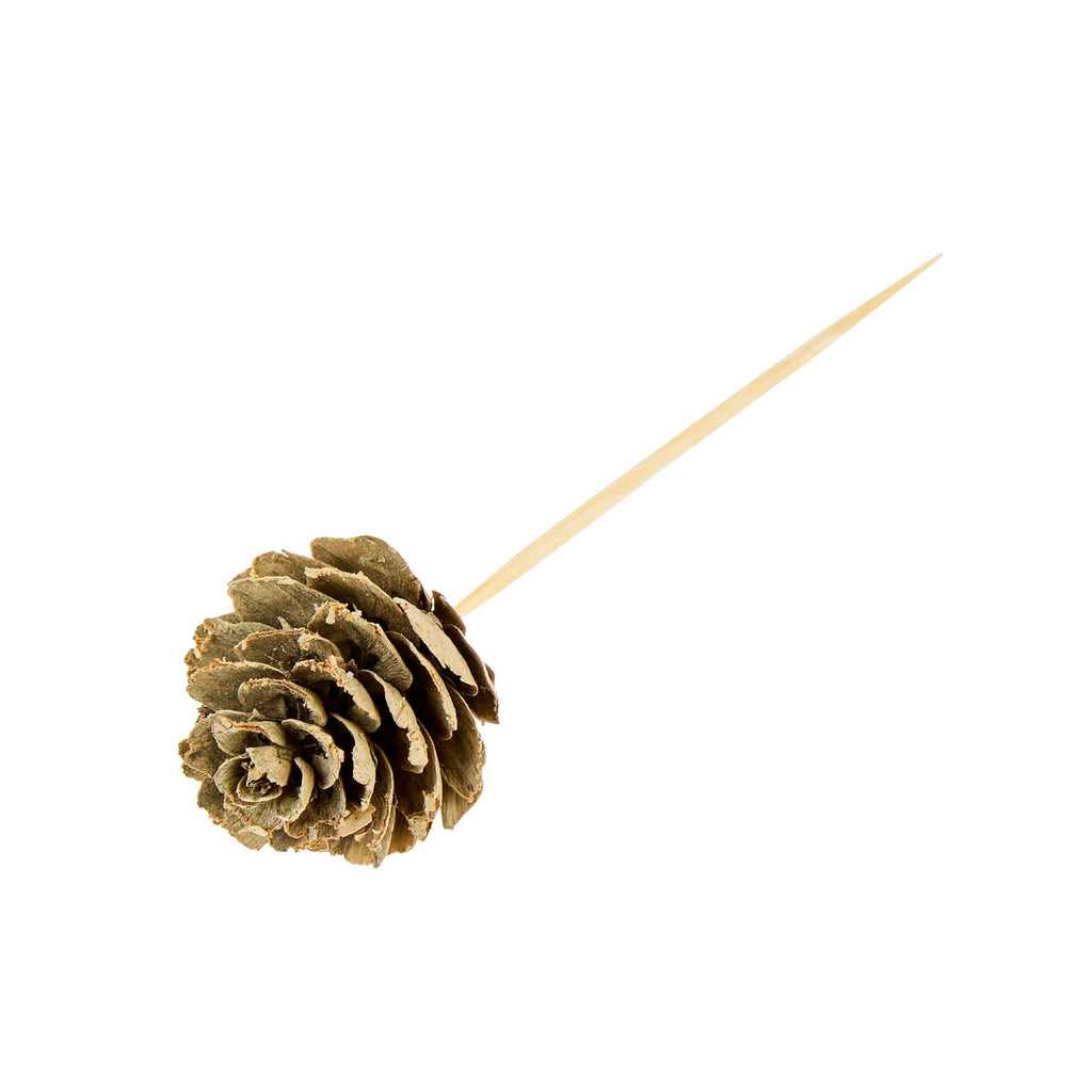 Pixy Natural Bamboo Mini Pine Cone Pick - 4" x 3/4" x 3/4" - 500 count box