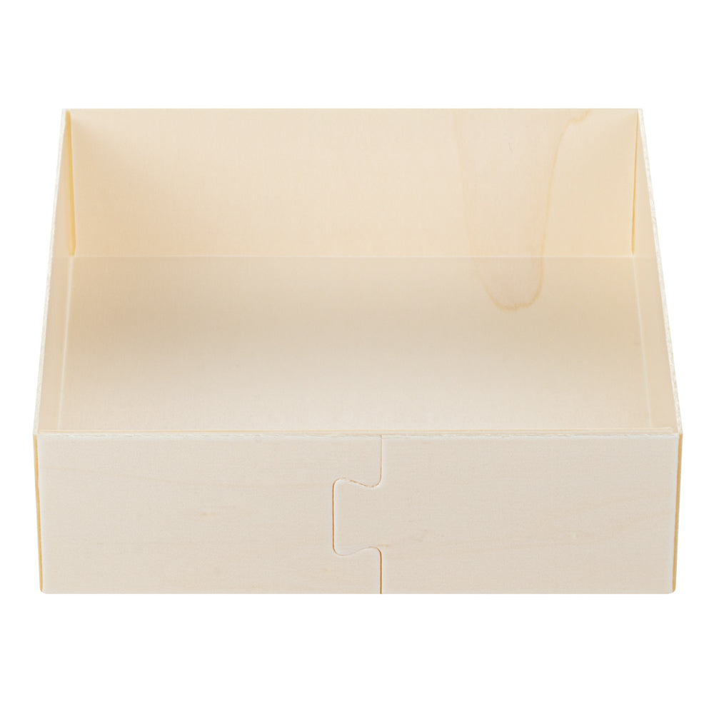 Taipei 17 oz Square Poplar Straight Container - 4 3/4" x 5" x 1 1/2" - 100 count box