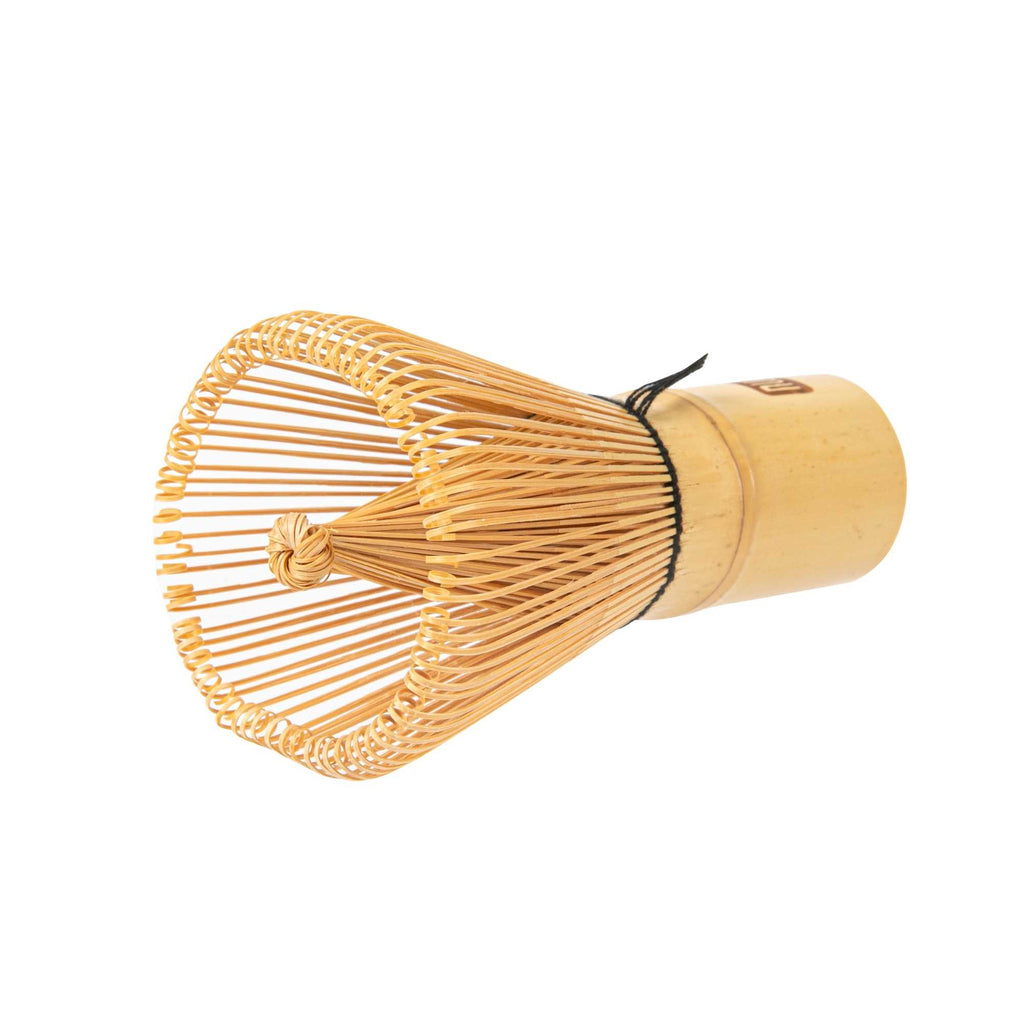 Dojo Natural Bamboo Matcha Whisk Chasen - Clear Plastic Case - 2 1/4" x 2 1/4" x 4" - 1 count box