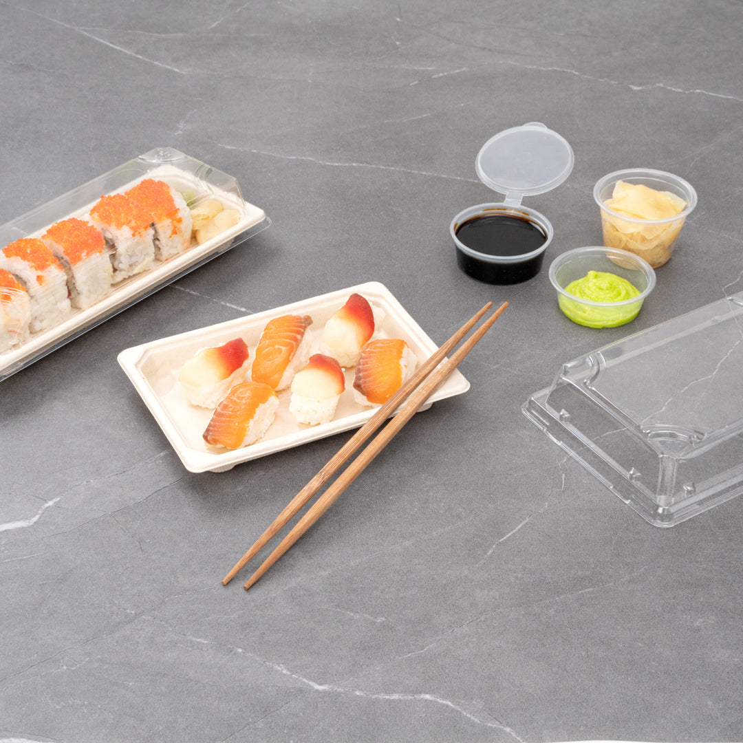 Bambuddha Carbonized Bamboo Contour Chopsticks - Disposable - 9 1/2" x 1/2" - 1000 count box