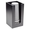 Restpresso Black Bamboo Coffee Cup / Lid / Cocktail Napkin Organizer - 4 1/2" x 4 1/2" x 8" - 1 count box