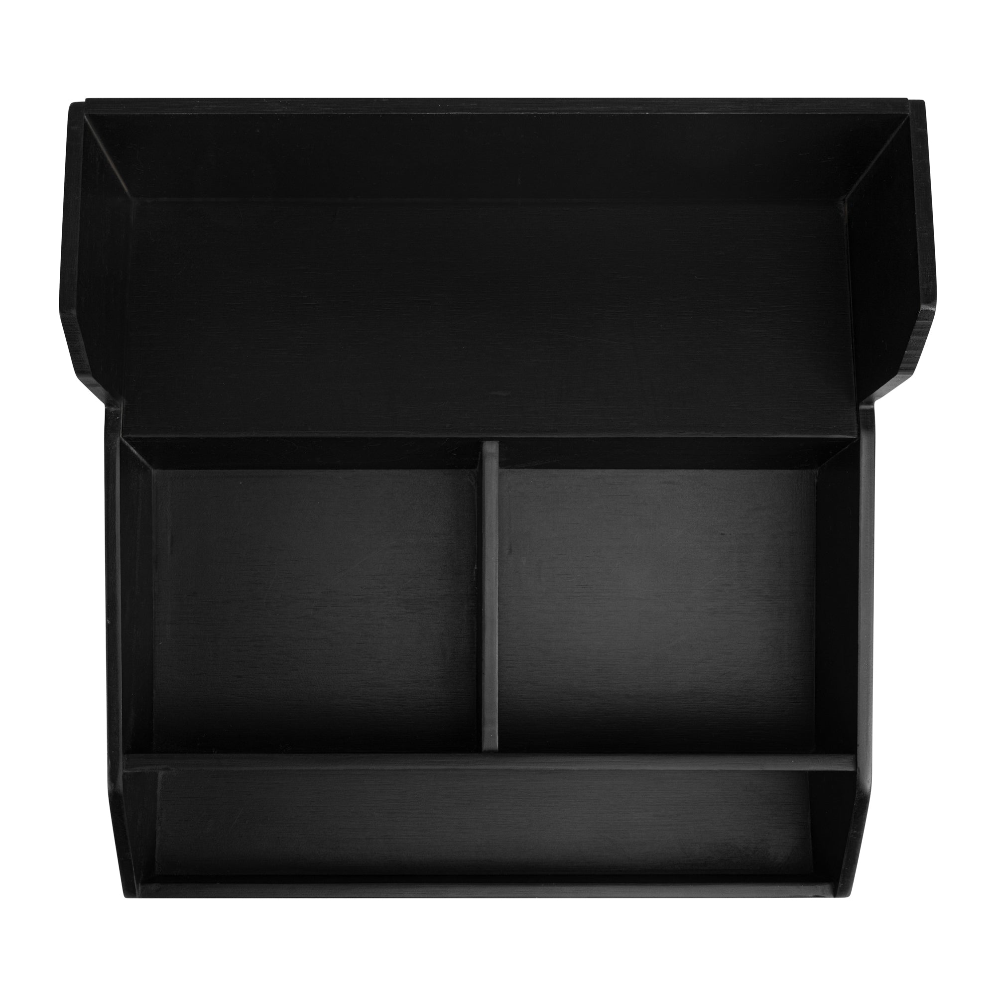 Restpresso Black Bamboo Condiment / Coffee Cup / Lid Organizer - 15" x 14 1/4" x 9 1/4" - 1 count box