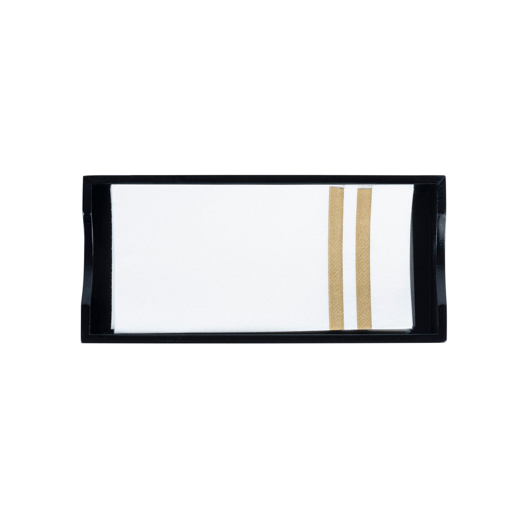 Nature Tek Rectangle Black Bamboo Napkin Holder - 9 1/2" x 4 1/4" x 2" - 1 count box