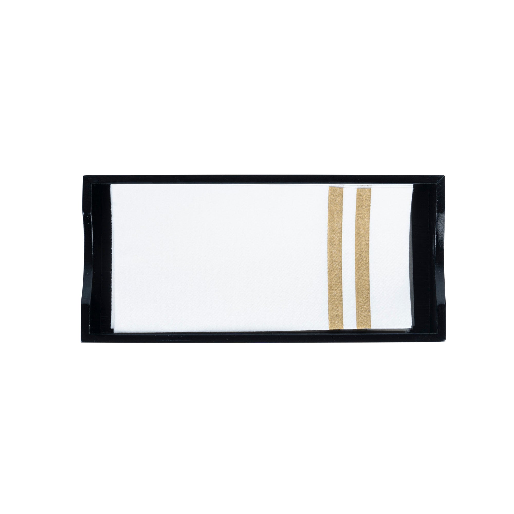 Nature Tek Rectangle Black Bamboo Napkin Holder - 9 1/2" x 4 1/4" x 2" - 1 count box