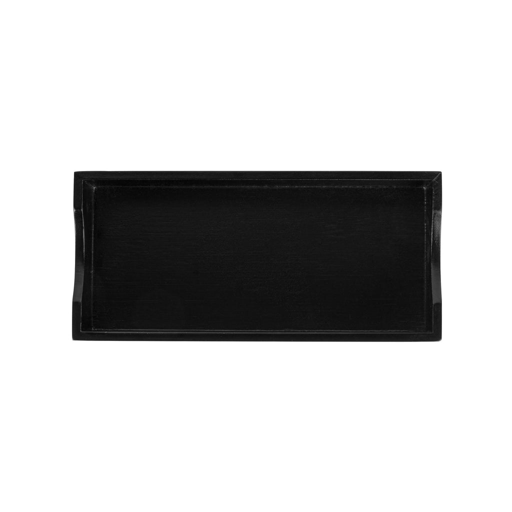 Nature Tek Rectangle Black Bamboo Napkin Holder - 9 1/2" x 4 1/4" x 2" - 1 count box